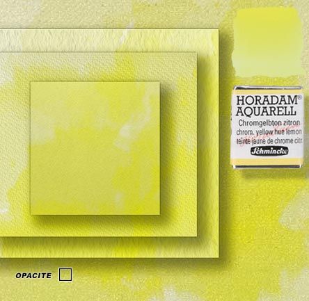 Horadam aquarelle schmincke 211 teinte jaune de chrome citron 1/2